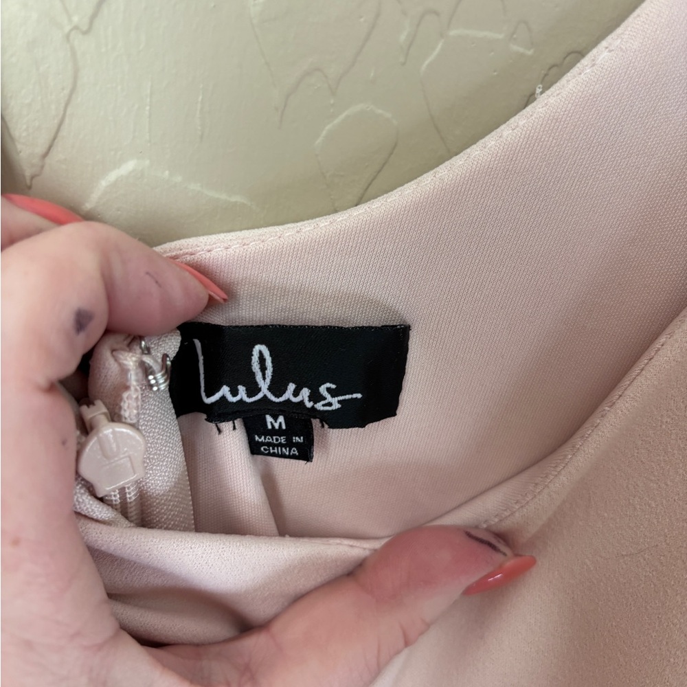 Lulu's Infinite Glory Blush Pink Maxi Dress Women’s Size Medium Style #IDB71970 - Picture 3 of 7